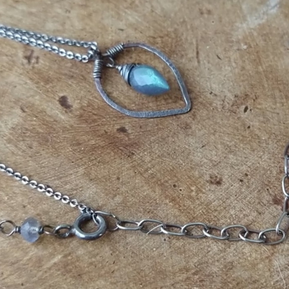 Labradorite Necklace 925 Sterling Silver - Picture 6 of 10